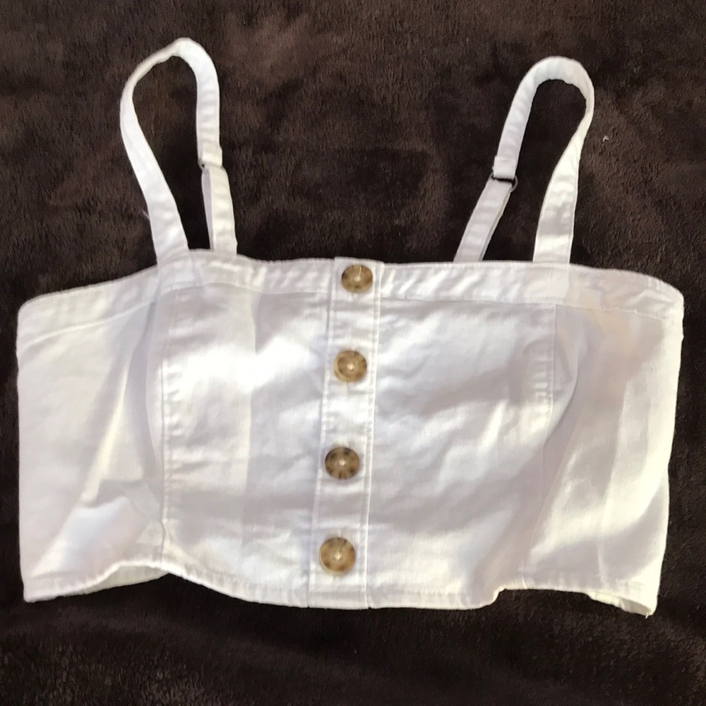 Abercrombie & Fitch linen crop top